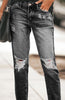 Women's Temperament Ripped Jeans Pants