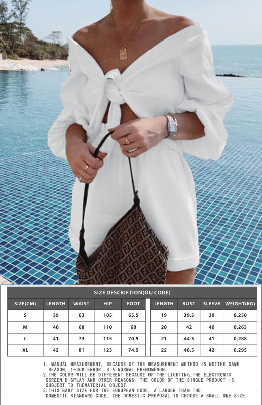 Women's Fashion Sexy Cotton Linen Cardigan Top Pocket Shorts Casual Suit