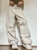 Women's Solid Color Oversize Parachute Cargo Pants