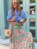 Women's Floral Print Maxi Skirt